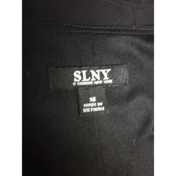 Women's Black Layered Chiffon Dress Jewel Detail Ruffle Stretch Size 16 NWT - Picture 7 of 9